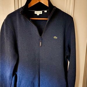 Lacoste Men's Dark Blue Zip-Up Sweater